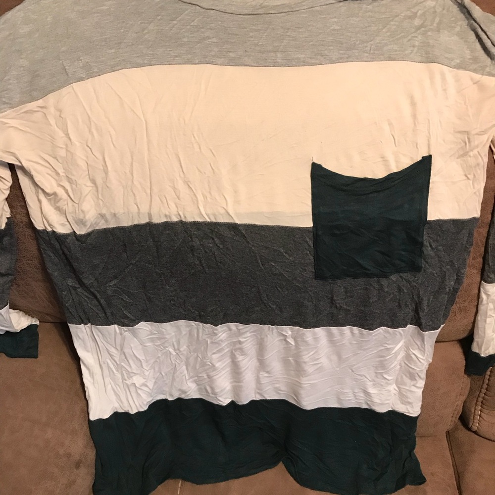 Vanilla Bay striped long sleeved shirt size Large